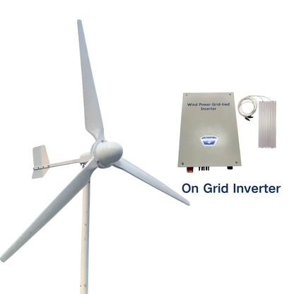 Rewindagic Horisontell Vindturbin 30kW/40kW/50kW – Kärnlös Magnetlevitation 3 Glasfiberblad 48V/96V/220V MPPT/Nätansluten Hushåll CE