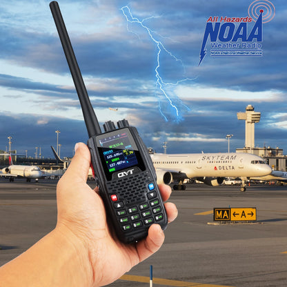 QYT KT-A16 Air Band Tx Handheld Walkie Talkie 118.000-136.999MHz TX Rx Aviation Portable Radio 6Watt 200Ch NoAA Weather Forecast