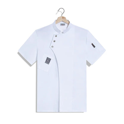 Catering Cooking White Shirt Restaurant Kitchen Chef T-shirt Baker Work Uniform Waiter Hotel Clothes Cook Jacket Cafe Overalls