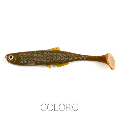 Supercontinent leanness ShadTeez T-tail 5cm/7.5cm/12cm Pike Zander Predator Fishing 3d eyes Soft lure Fishing lures