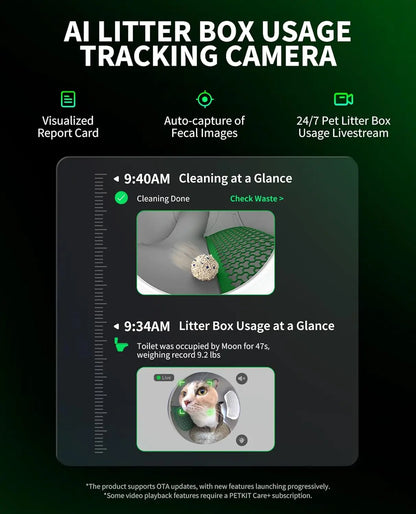 PETKIT PUROBOT MAX PRO självrengörande kattlåda med kamera och appstyrning