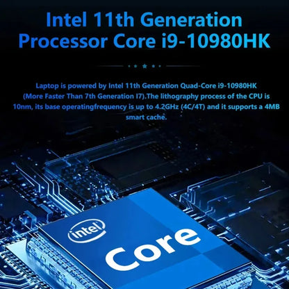 PC Notebook 15.6" Laptop Intel Core i9 10980HK 32GB RAM 2TB SSD Office Gamer Laptops Fingerprint UnIock Windows 11 Pro