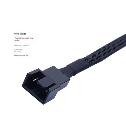 4-pin PWM-fläktkabel och splitter – 1 till 1, 2, 3 eller 4