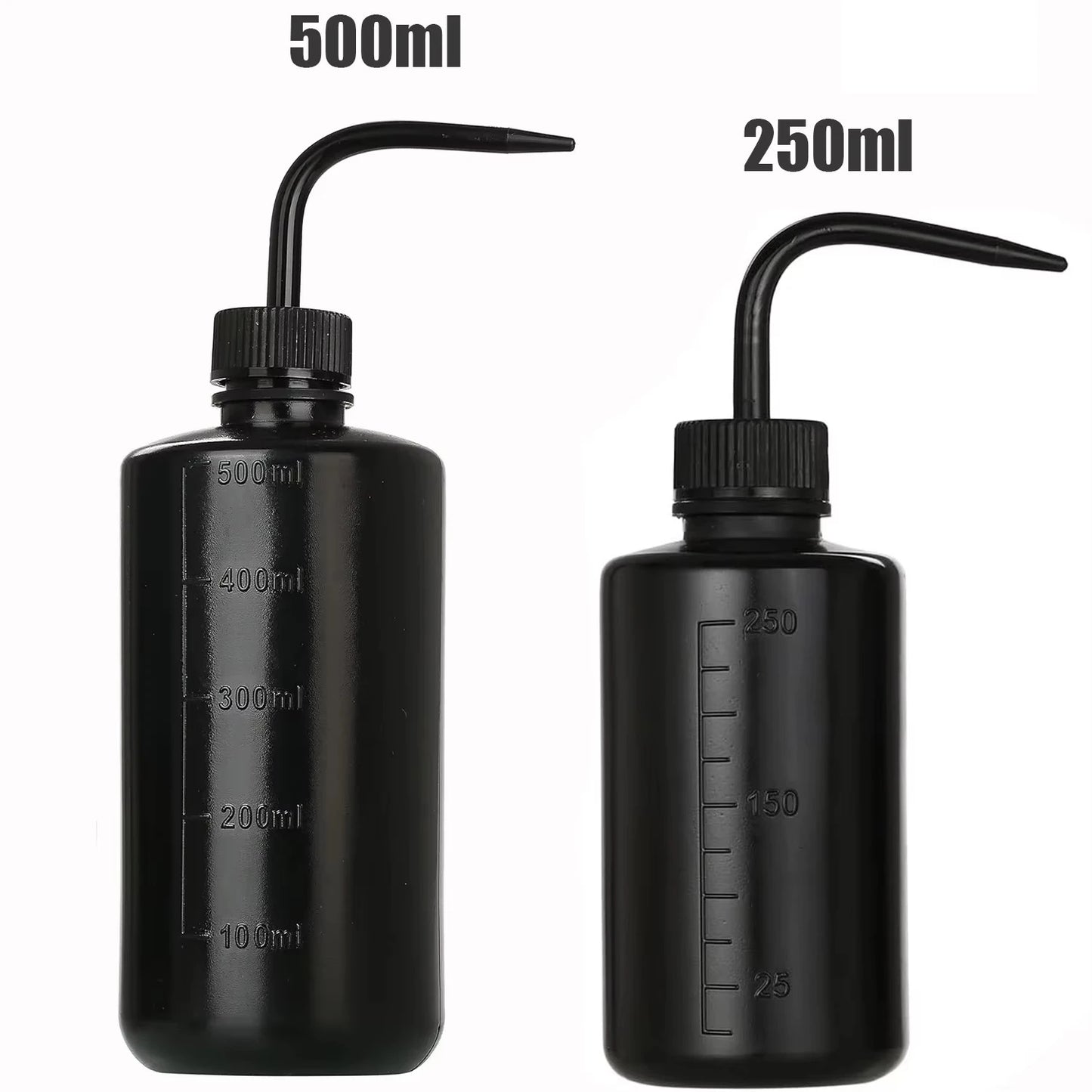 Tattoo Wash Bottle Safety Bottles Watering Tools Plastic Squeeze Bottle with Scale Labels for Succulent Cleaning Washing Tattoo