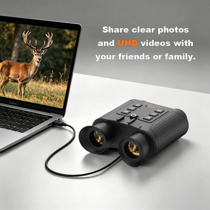 GTMEDIA V6 PRO Infrared 4K Night Vision Binoculars Goggles 8X Digital Zoom 300M Full Darkness Photo&Video Telescope for Hunting