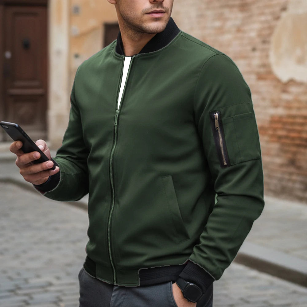 Lätt Baseballjacka Herr – Tunn Bomber Vår/Sommar, Retro Streetwear, XS–4XL