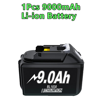 For Makita BL1830 Battery Rechargeable 6000mAh/9000mAh BL1840 BL1850 BL1860 18V Replacement With Single 4A/Dual 6A Charger