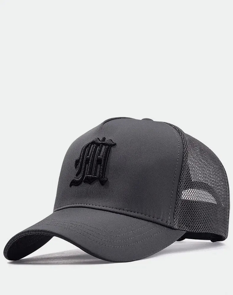 New Hat Men's Summer Thin High Top Baseball Cap Tide Big Head Fence Mesh Breathable Cap Sunscreen Sun Hat