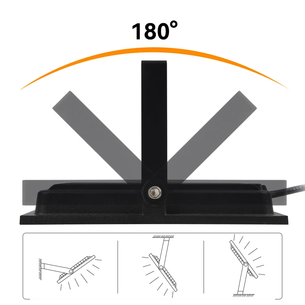 LED Strålkastare Utomhus – 100W / 150W / 200W, Varmvit/Kallvit, Vattentålig, Trädgård & Garage