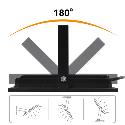LED Strålkastare Utomhus – 100W / 150W / 200W, Varmvit/Kallvit, Vattentålig, Trädgård & Garage