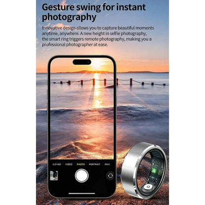 Smart Ring Men Heart Rate Blood Oxygen Pressure Monitor Smartring for Women Sleep Fitness Tracker New
