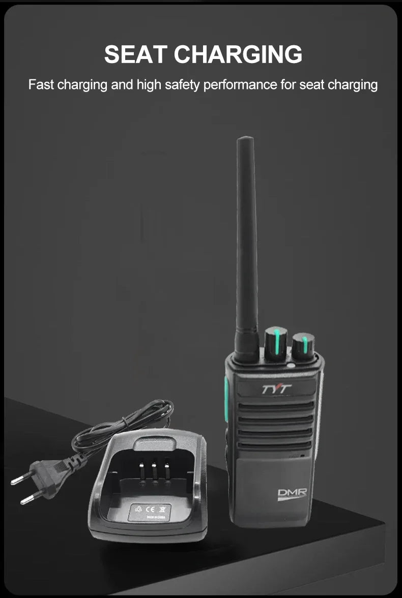 TYT MD-795 DMR Digital Walkie Talkie UHF 400-470MHz 4W/1W 64 Channels Voice Encryption Two Way Radio Long Range