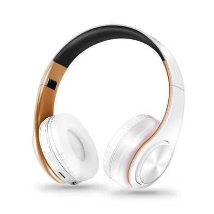 Wireless Bluetooth Headphone HI-FI Stereo Over-ear Earphone Foldable Gaming Music Headset TF Card with Mic Noise Cancelling