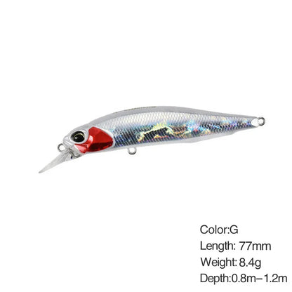 Minnow Fishing Lure Wobbler Rozante 77SP Long Cast Hover Swaying Lure Jerkbait Artificial Bait Culter 77mm/63mm Alburnus Bait