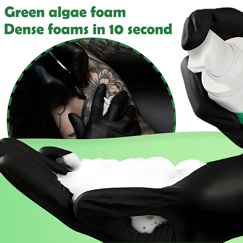 500/250ML Tattoo Green Soap Concentrated Tattoo Cleaning Soap Green Algae Soap with Foam Pump Bottle Tattooing Piercing Supplies