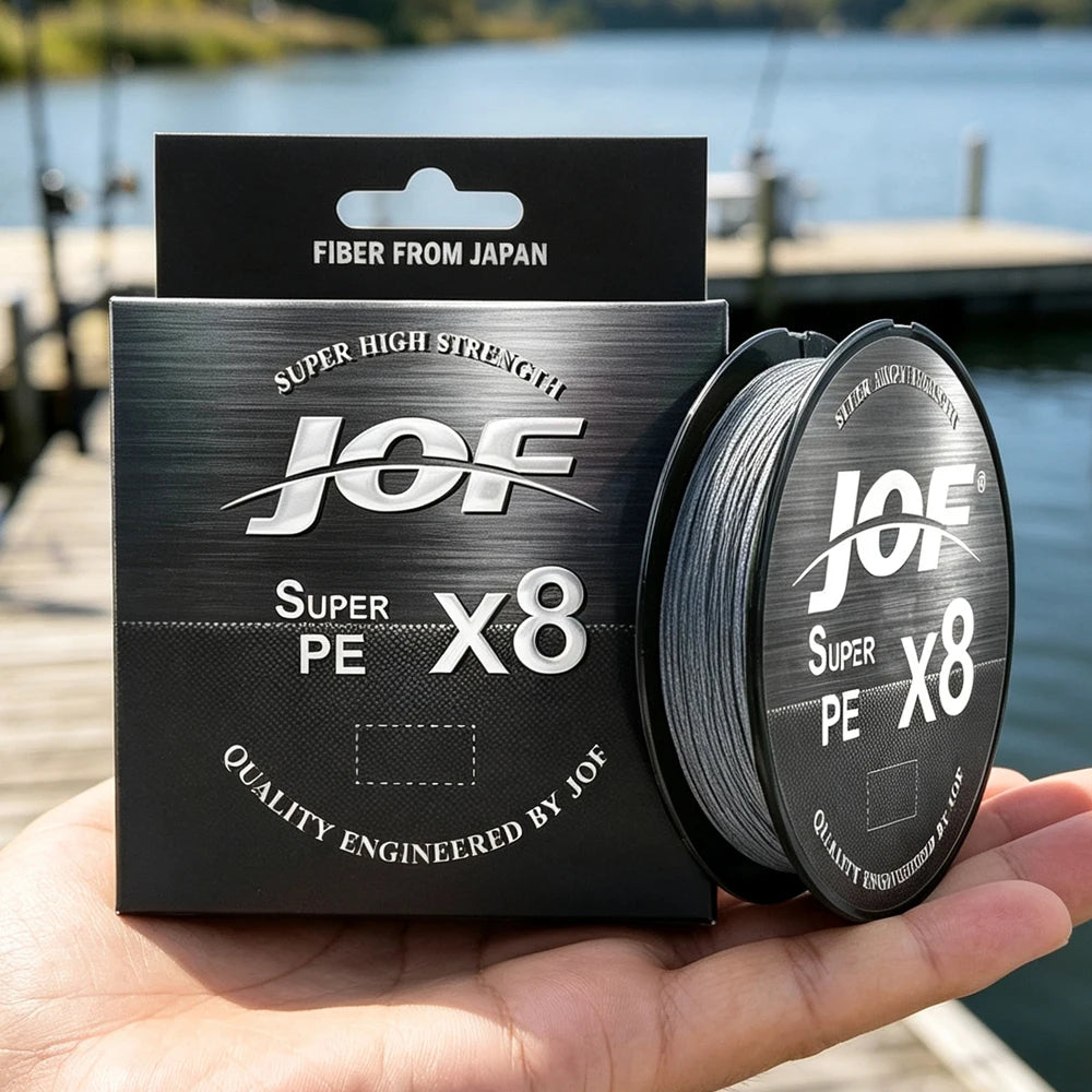 JOF X8 Strong 300M 500M 100M 8 Strand Weaves PE Braided Fishing Line Multifilament 8 Braid Wire 12LB 20LB 40LB 60LB 80LB 100LB