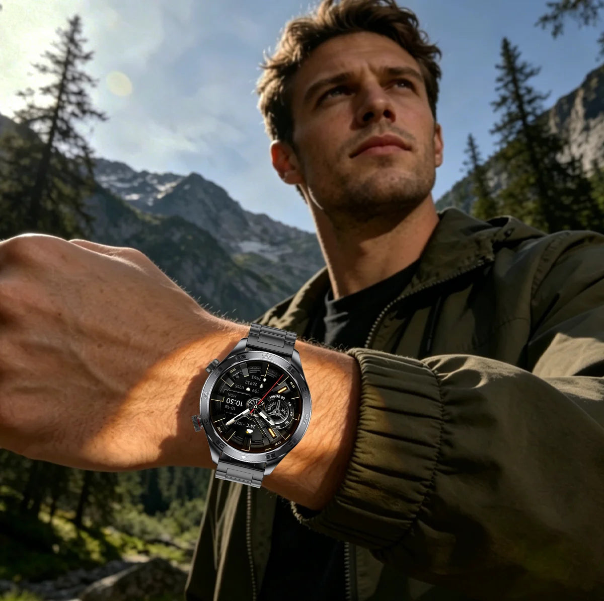 2026New Men's Outdoor Sports Smartwatch GPSTrack 1000mAh Battery Heart Rate Monitor 100+Sport Mode IP67 Waterproof Smart Watches