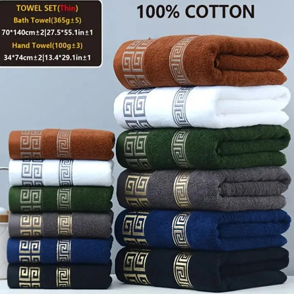 1/5/10pcs Black Cotton Towels Cover 34x74cm/70x140cm Embroidered Hotel Quality Bath Towel for Adults Christmas Gift Face Towels