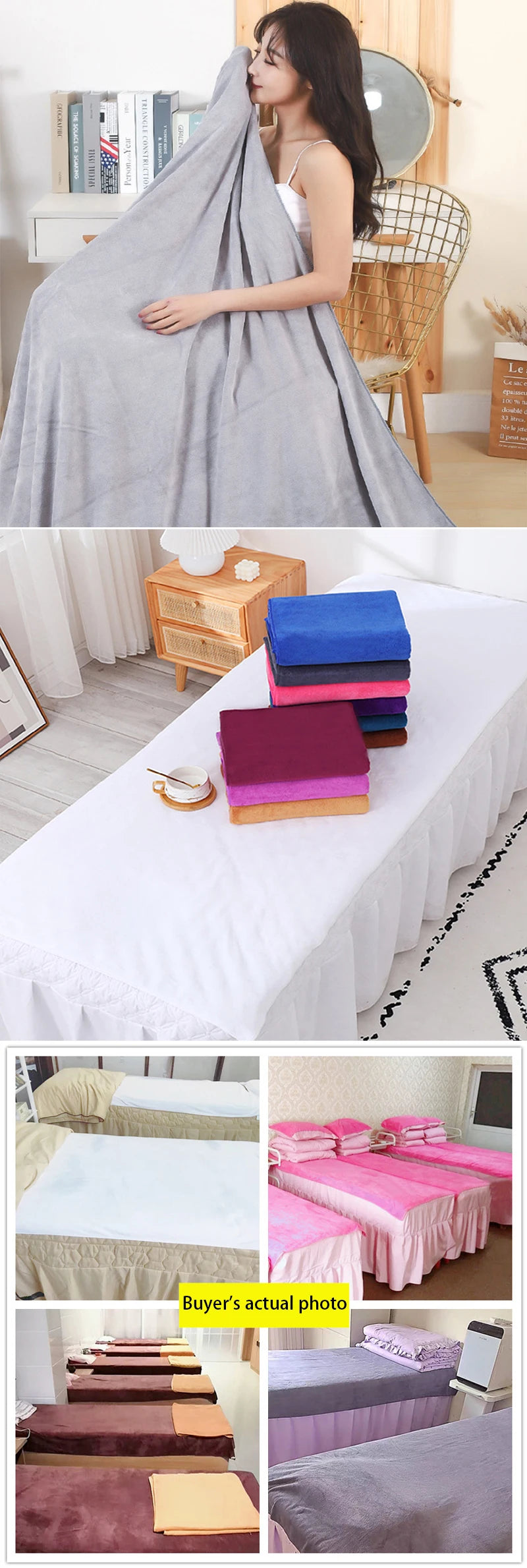 Beauty salon towels adult thickening large bath towels that soft absorb water do not shed hair multi-purpose micrmicrofiber towe