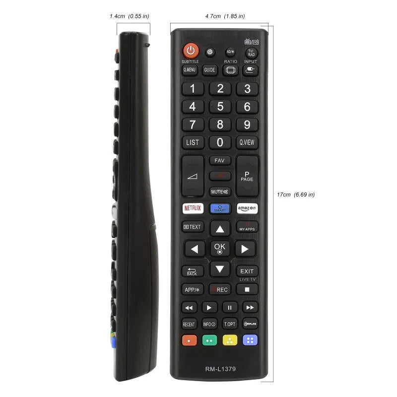 Ersättningsfjärrkontroll för LG TV – AKB75095307 med Netflix- och Prime Video-knappar