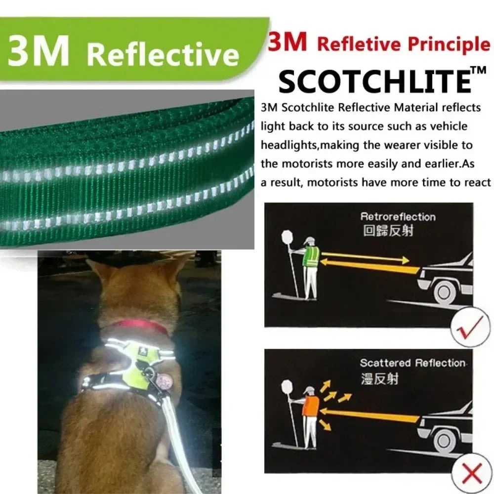 Reflexsele & Andningsbar Hundsele – Justerbar Väst för Små, Medelstora & Stora Hundar, S–XL