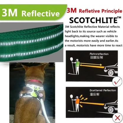 Reflexsele & Andningsbar Hundsele – Justerbar Väst för Små, Medelstora & Stora Hundar, S–XL