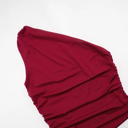 BIDIJONES one-shoulder-topp dam med öppen rygg – enfärgad, S–L