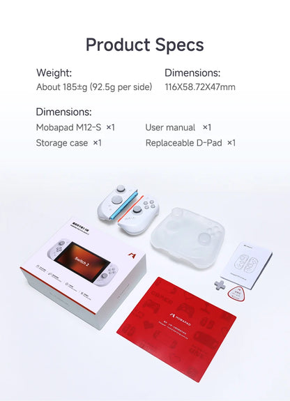 MOBAPAD M12 S Gaming Controller for Switch 2 with TMR Sticks, Mechanical Buttons, 9-Axis Gyro Motion Control, Power-Saver Mode