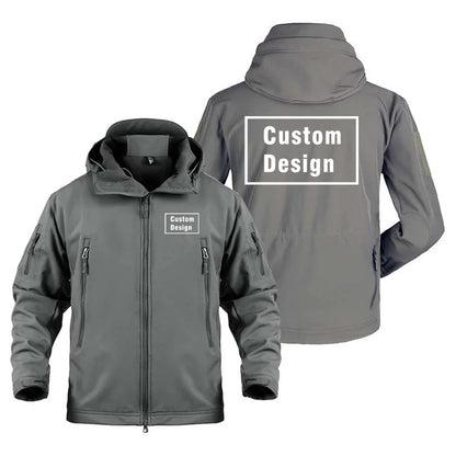 Herr Militär Softshell Set 2026 – Fleece Jacka + Byxor Outdoor, Grå/Svart/Khaki/Kamouflage S–4XL