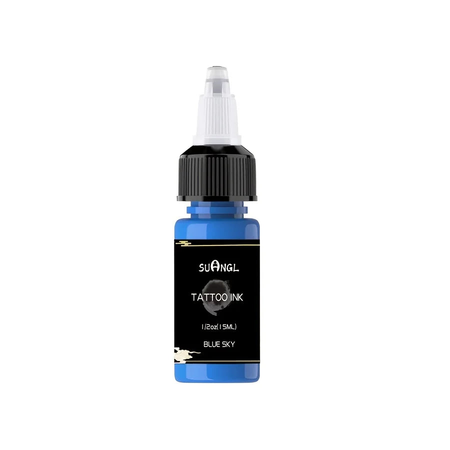 14-Color Tattoo Ink Set - 0.5oz Professional Pigments for Vibrant, Long-Lasting Body Art