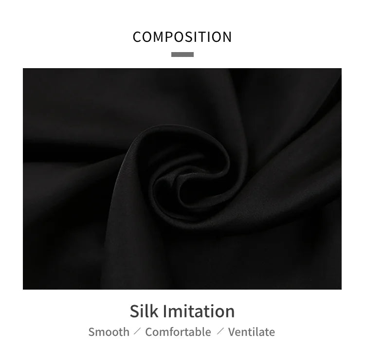 Pyjamasset herr med satinkänsla – kortärmad skjorta och shorts, S–XL