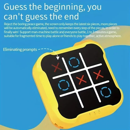 Elektroniskt Tic-Tac-Toe Spel – 4 Spelmöjligheter Portabelt Montessori Päzzelleksak Barn & Vuxna 6+ År 2026