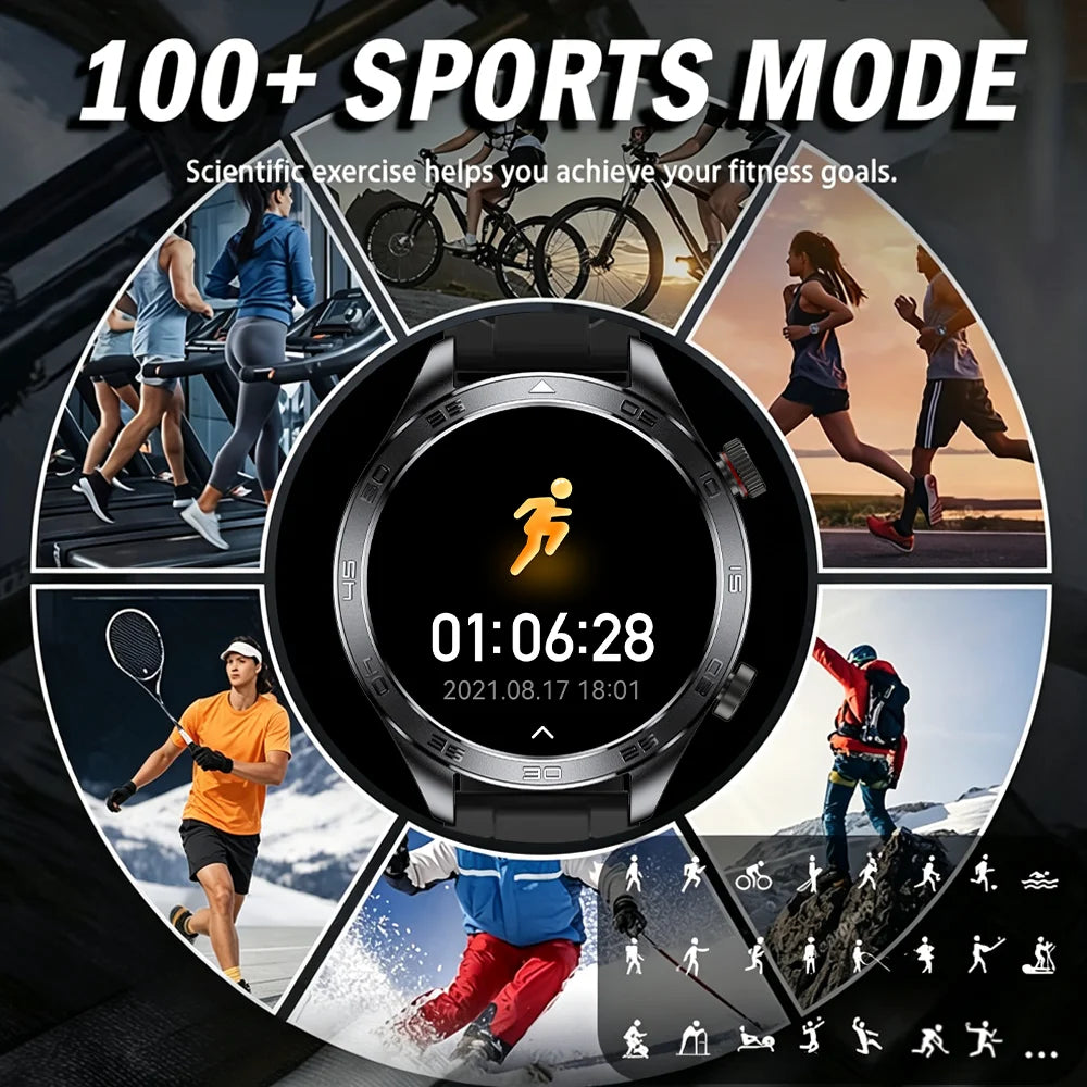 2026New Men's Outdoor Sports Smartwatch GPSTrack 1000mAh Battery Heart Rate Monitor 100+Sport Mode IP67 Waterproof Smart Watches