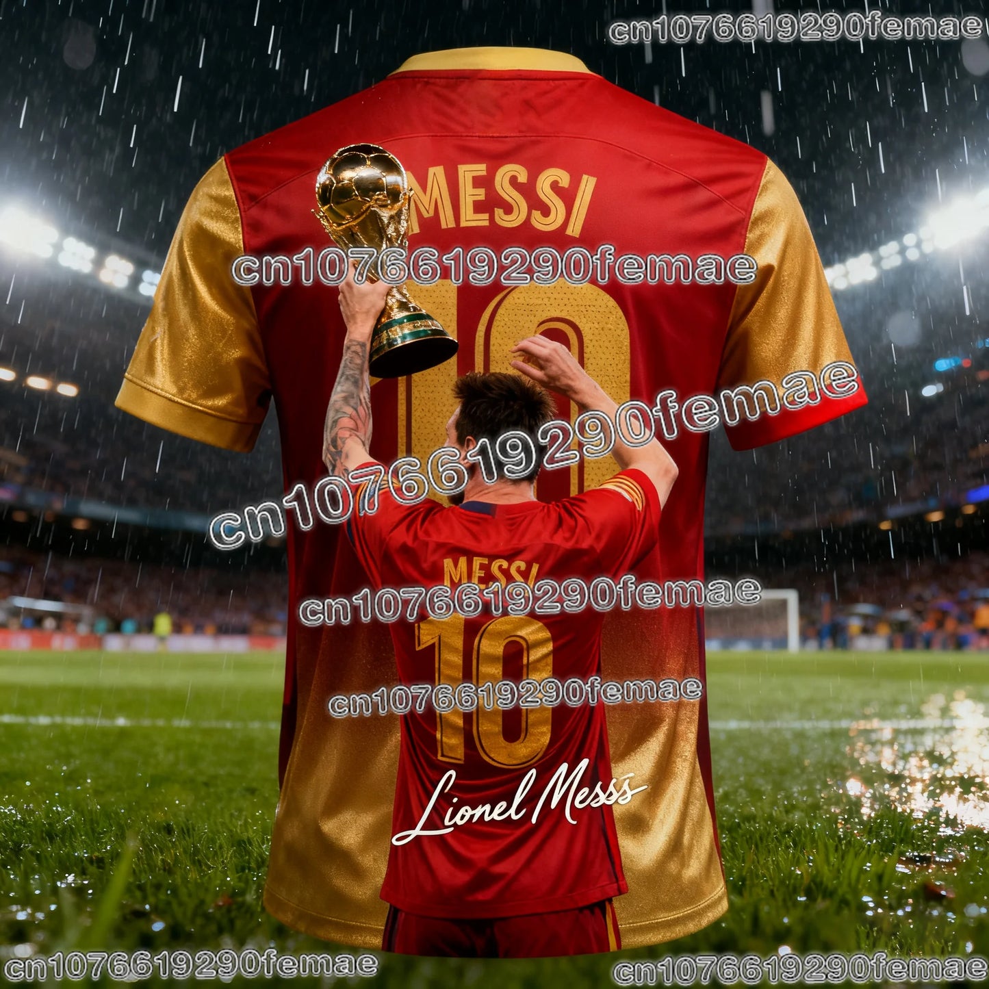 2026 AI MESSI #10 Fan Edition Football Jersey Kids and Adults Soft Training Tee Suitable for Hot Summer Sports Activities