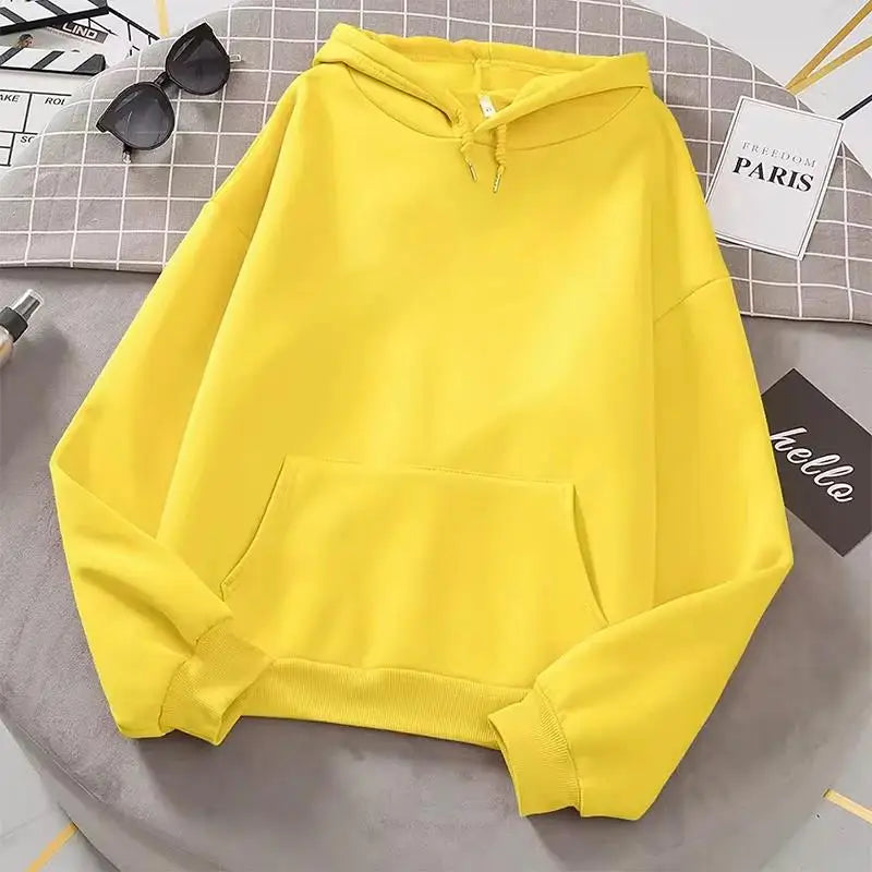 2026 white Hoodies men women Autumn Long Sleeve Pullover Tops Casual Pocket Hoodies Unisex Outer Loose Sport Wear