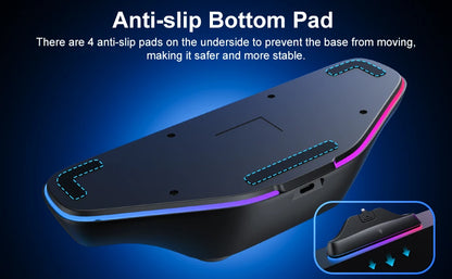 HONCAM Auto Align Charging Dock for PlayStation Portal 7 RGB Light Modes Portable Dock Station with USB-C Charging Cable