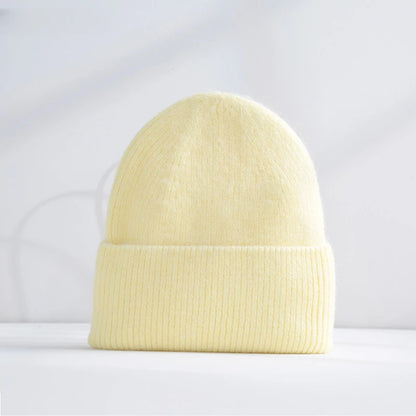 Fluffy Angora Hat Rabbit Fur Warm Winter hat For Womans Cashmere Wool Soft Beanies Blue Knitted Hat Outdoor Ski Female