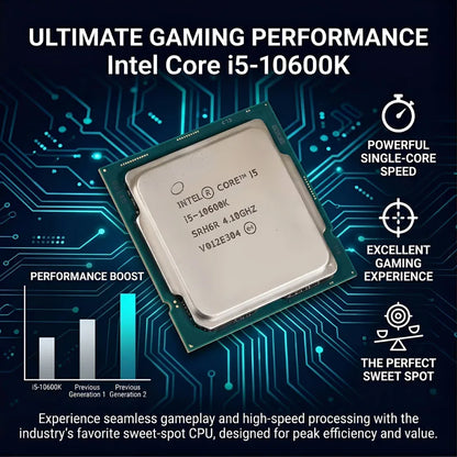 Intel Core i5 10600K Box CPU Processor i5 10th Gen Series 4.1GHz 6-Core 12-Thread L3 12MB 125W LGA 1200