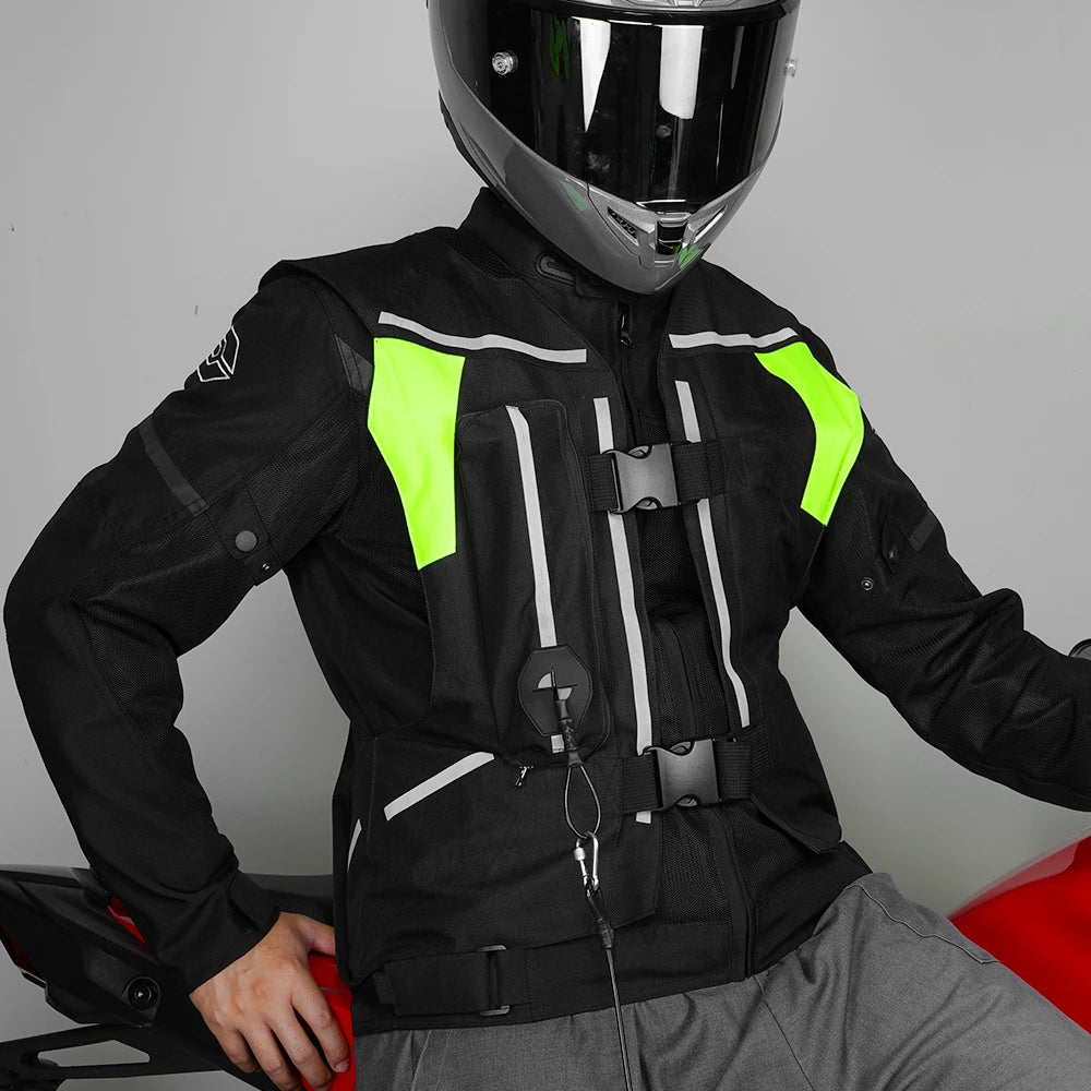 Motorcycle Jacket Motorcycle Air Bag Vest Reflective Motocross Racing Airbag Vest Moto Riding CE Protector Motorcycle Equipment