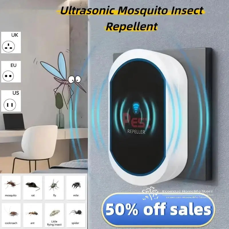 3W Ultrasonic Mosquito Repellent Lamp Rodent Repellent Household Rodent Trap Plug-In Mosquito Pest Exterminato Device