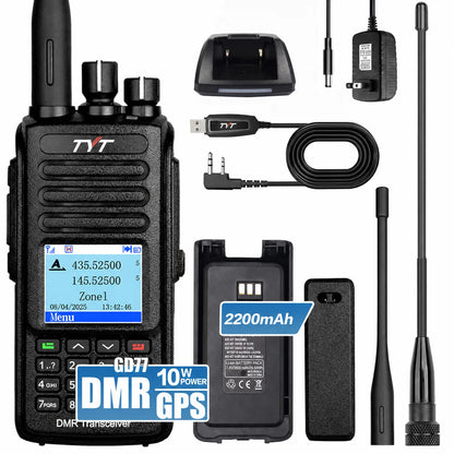 TYT MD-UV390 Dual Band DMR Two Way Radio VHF UHF Digital Analog Handheld Walkie Talkie GPS IP67 3000 Channels