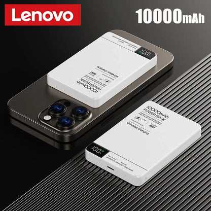 Lenovo 500000mAh Magnetic Power Bank Super Fast Charging for Magsafe Wireless External Battery Powerbank for iPhone Samsung