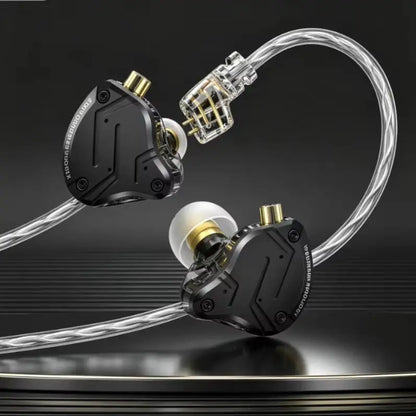 KZ ZS10 Pro X 4BA 1DD Hybrid IEM 10mm Dynamic Driver In Ear Monitor Detachable 0.75mm 2Pin Cable Metal Shell Gaming HiFi Earbuds for Audiophile