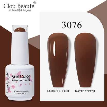 Clou Beaute Semi-transparent Jelly Color UV Gel Manicure Gel Nail Nail Supplies For Professionals Semi-permanent Varnish 15ml