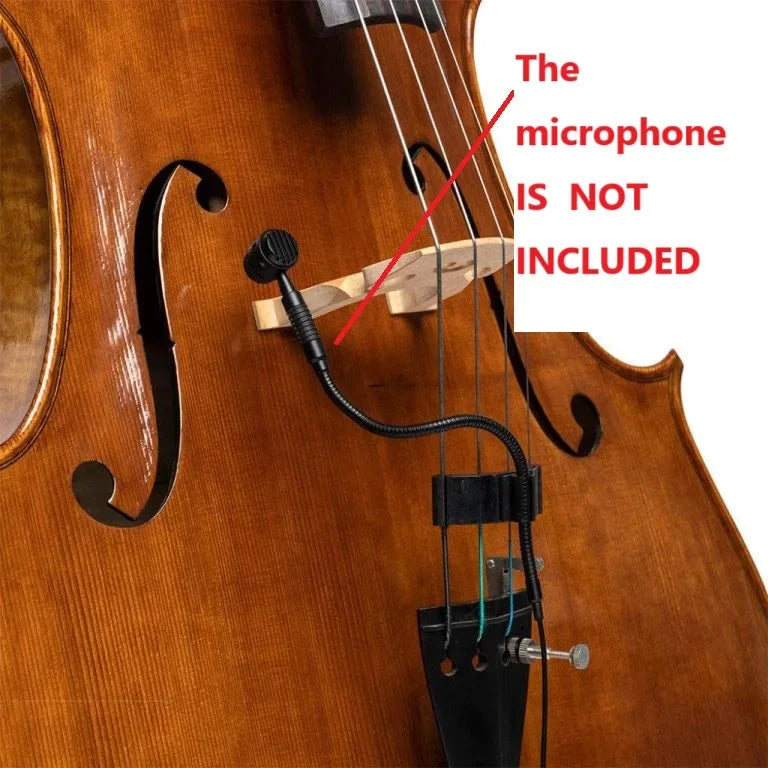 C-CLIP Microphone Clip for Cello Mic Shock Mount Fix on Violoncello Bass Wood Guitar easy one-hand placement on the Instruments