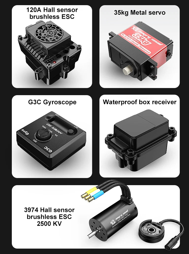 Hyper Go MJX 7303 1/7 RC Car 4WD 60KM/H Brushless High-Speed Off-Road Racing C3 Simulation Citroen Drift Car Climbing Car