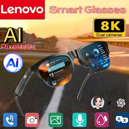 Lenovo AI Smart Glasses AI Translation HD Hands-Free Calling AI Chat Logging Music Playback 8K Smart Sunglasses NEW