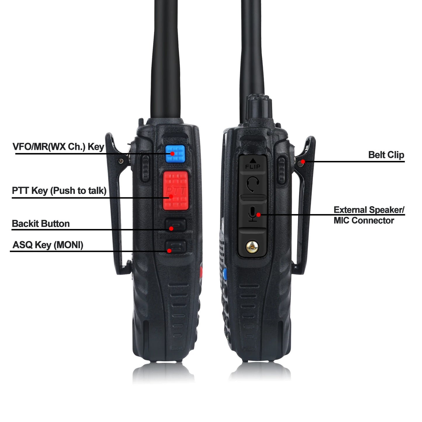 QYT KT-A16 Air Band Tx Handheld Walkie Talkie 118.000-136.999MHz TX Rx Aviation Portable Radio 6Watt 200Ch NoAA Weather Forecast