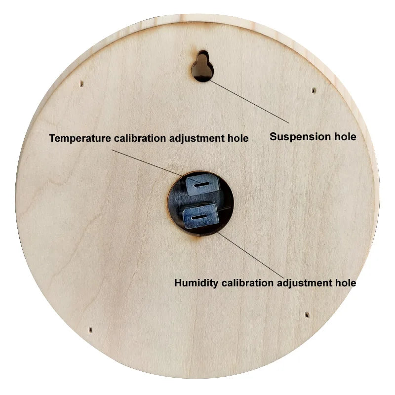 Bastutermometer & Hygrometer i Massivt Trä – Väggmonterad, 15×15 cm, 20–120°C