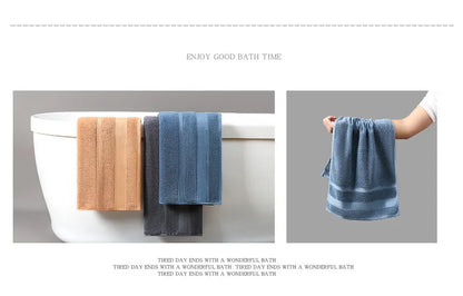 2pcs/Set Cotton Towels For Adults Towel Set Soft Bath Highly Absorbent Face Towel Comfortable Bathroom Shower Bath Towel Set